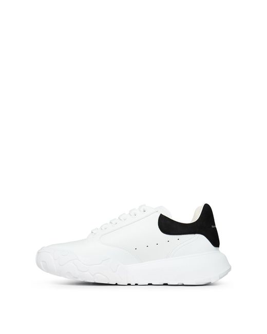 McQueen White Lace-Up Casual Sneakers