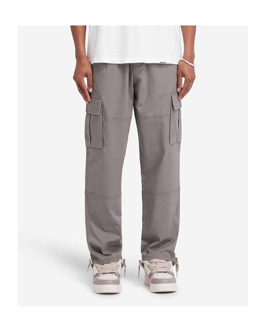 Represent Gray Straight-Leg Cargo Pants for men