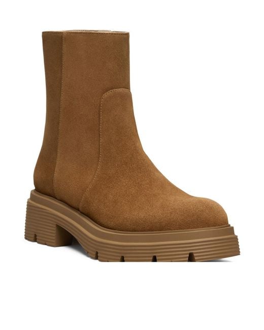 Stuart Weitzman Brown Hudson Lite Zipped Boots