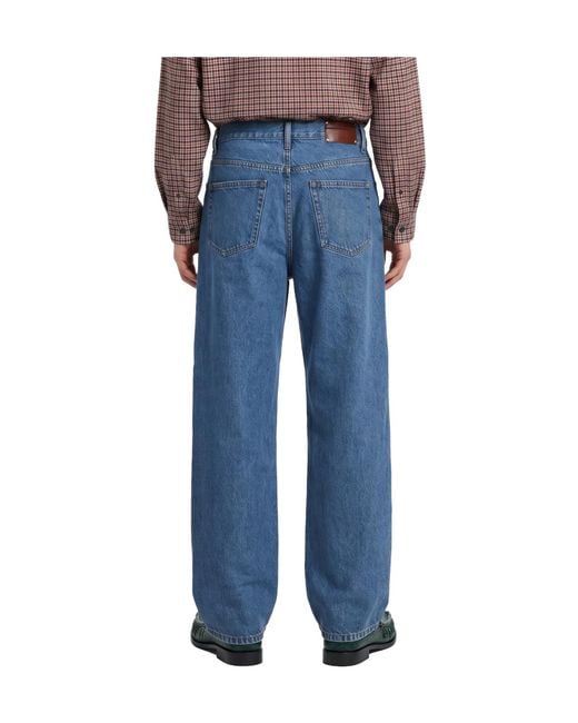 Dries Van Noten Blue Belt-Loop Jeans for men