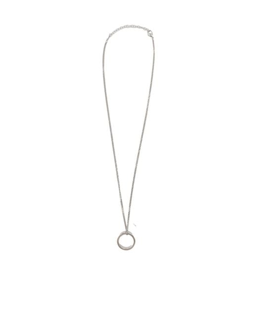 MM6 by Maison Margiela White Ring Embellished Necklace