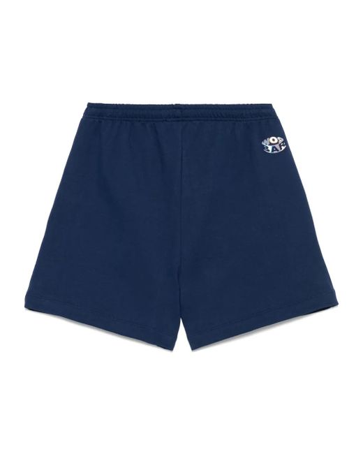 Barrow Blue Elastic Waist Shorts for men