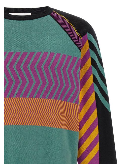 Kiko Kostadinov Green Gizi Panelled Jumper for men
