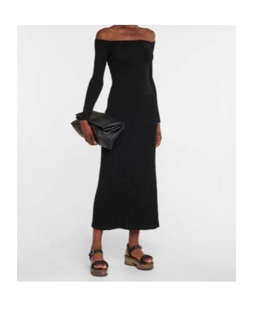 Gabriela Hearst Black Knitted Midi Skirt