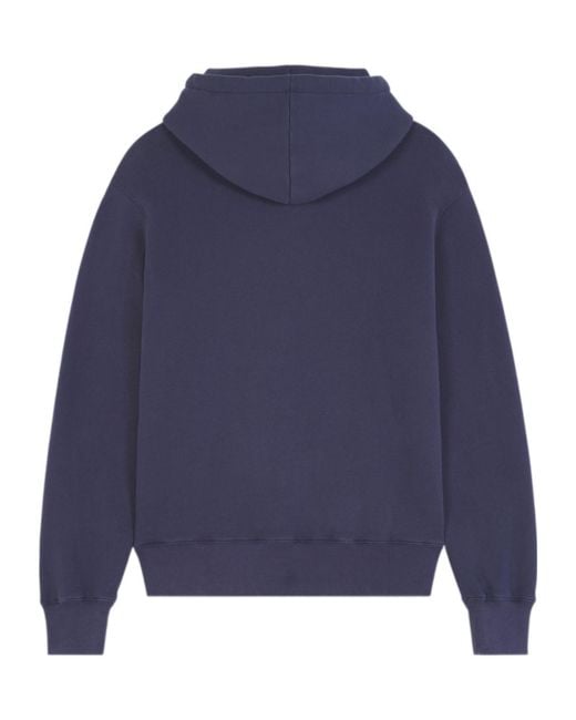 Maison Kitsuné Blue Long-Sleeved Hoodie Hoodie for men