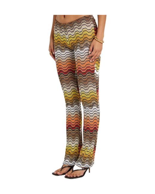 Missoni Multicolor Metallic-Knit Beach Trousers
