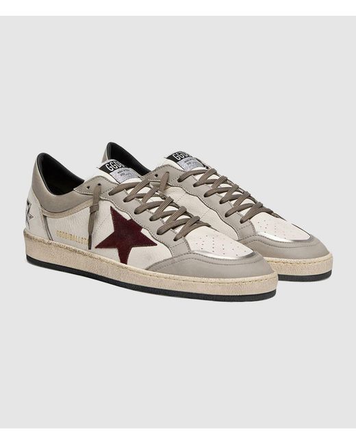 Golden Goose Deluxe Brand Brown Ballstar Lace-Up Sneakers for men