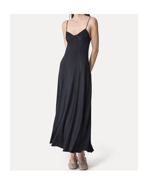 Forte_forte Black Spaghetti Strap Maxi Dress