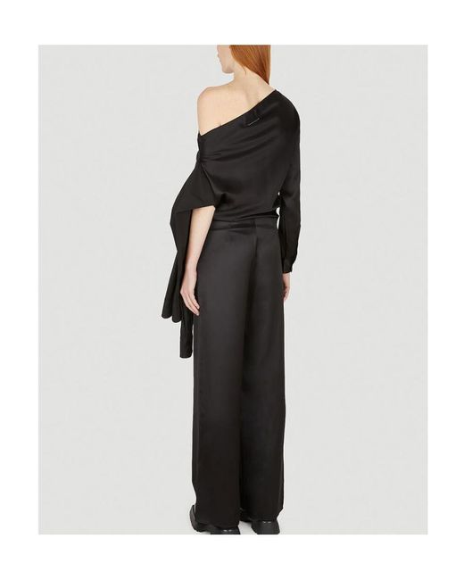 MM6 by Maison Margiela Black Shoulder-Length Jumpsuit