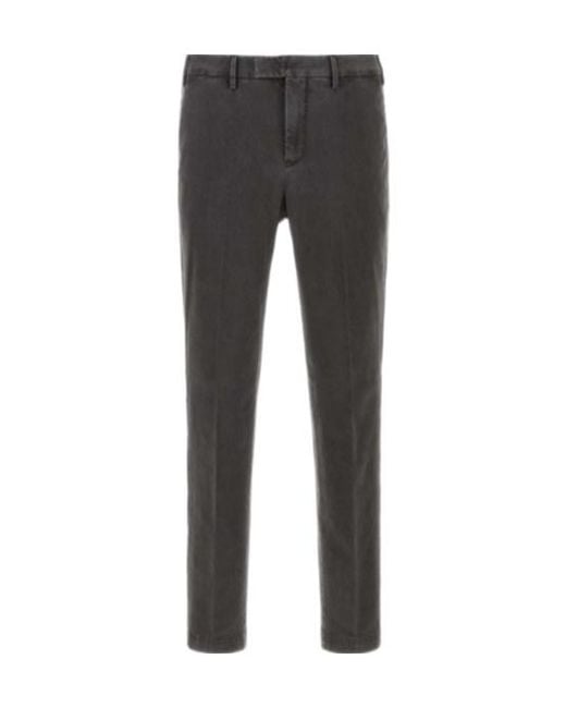 Pt Pantaloni Gray Casual Trousers With Belt Loops for men