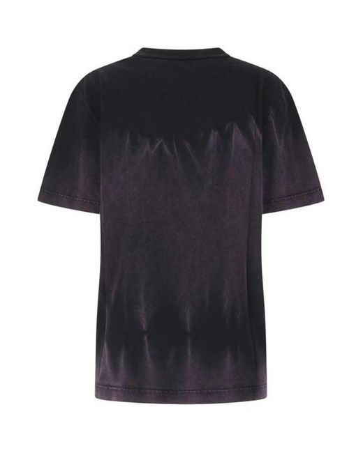 Alexander Wang Black Tie-Dye Crewneck T-Shirt