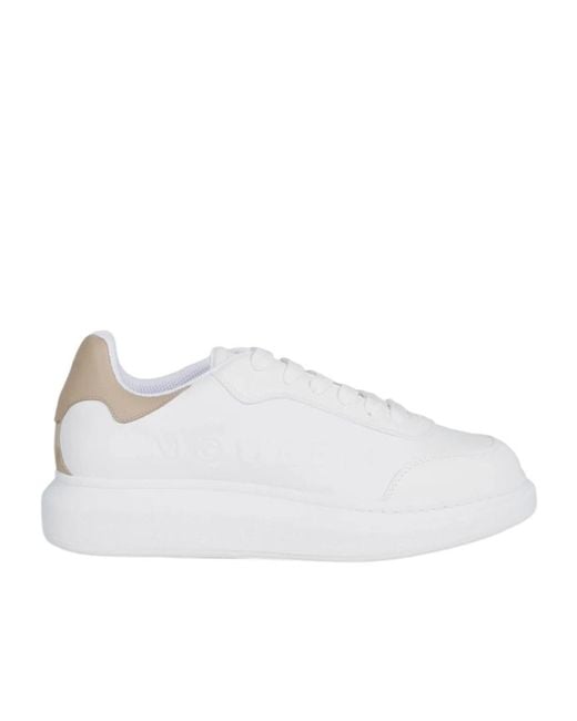 McQueen White Oversized Lace-Up Sneakers for men