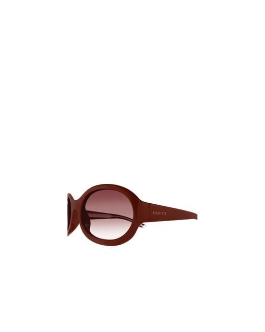 Gucci Brown Eyewear Round Frame Sunglasses