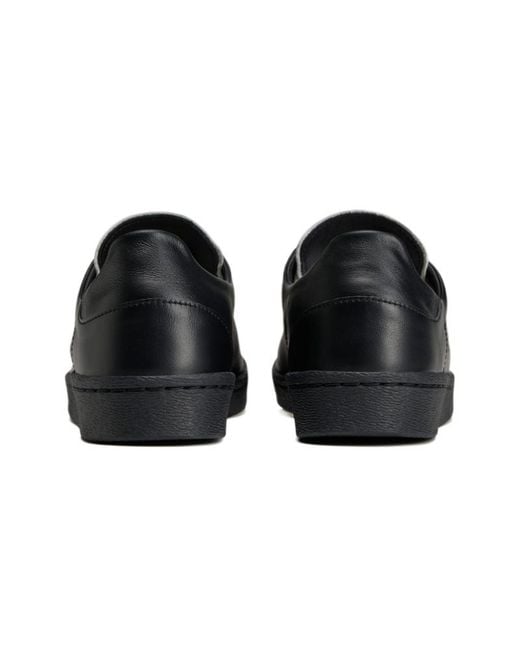 Y-3 Black Superstar Shell-Toe Leather Sneakers for men