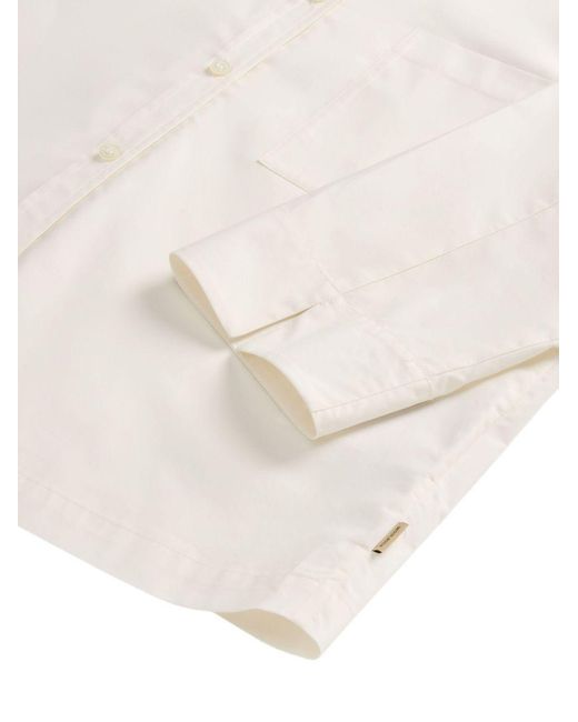 Woolrich White Long-Sleeved Poplin Shirt