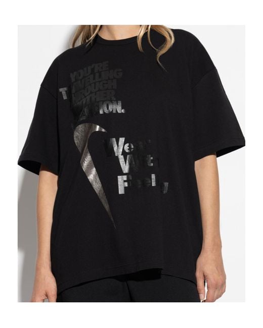 Comme des Garçons Black Printed T-Shirt for men