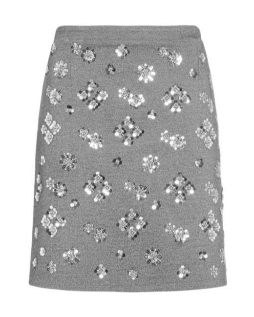 Weekend by Maxmara Gray Zippered Skirt