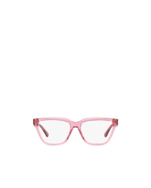 Emporio Armani Pink Cat-Eye Frame Glasses