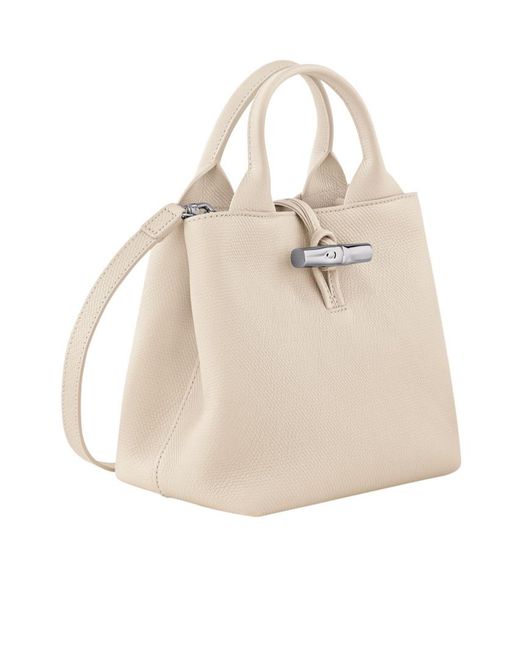 Longchamp Natural Le Roseau S Top Handle Bag