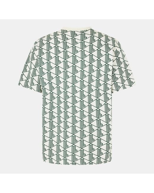 Lacoste Green All Over Print Mono T-Shirt for men