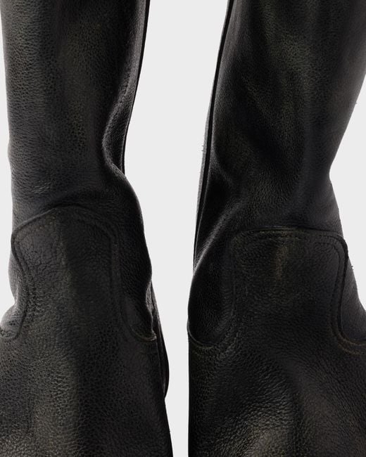 Prada Black Pointed-Toe Slip-On Boots