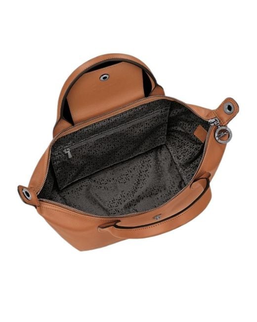 Longchamp Brown Le Pliage Xtra Small Top Handle Bag