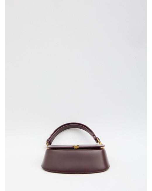 Saint Laurent Purple Voltaire Foldover Top Mini Shoulder Bag