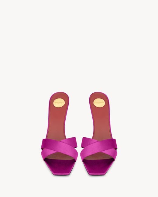 Saint Laurent Pink Opyum Open Toe Mules