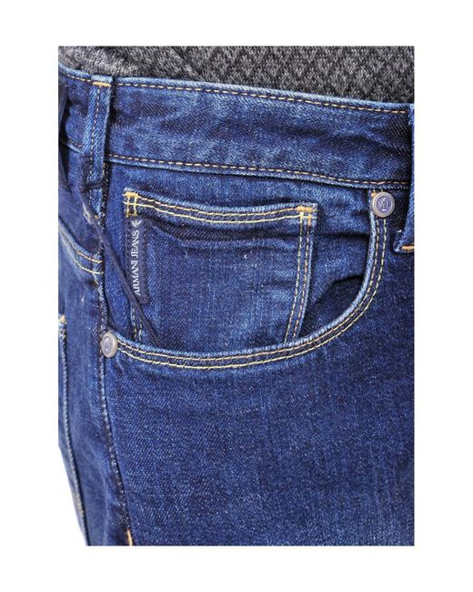 Armani Jeans Blue Logo Jeans for men