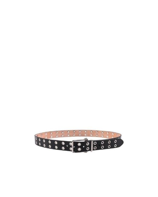 McQueen White Thin Twin Skill Belt for men