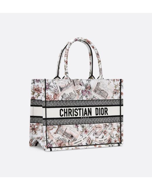 Dior White Medium-Sized Book Tote Handbag