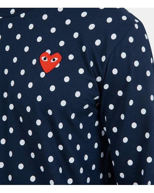 COMME DES GARÇONS PLAY Blue Crew Neck T-Shirt for men