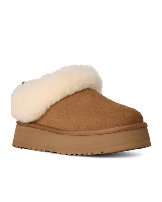 Ugg Brown Tazzelle Logo Patch Slippers