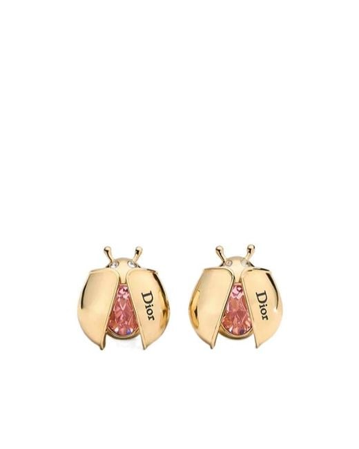 Dior Brown Lady Spark Stud Earrings