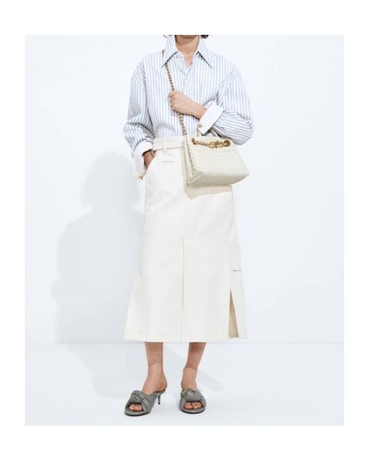 Bottega Veneta Gray Small Andiamo Chain