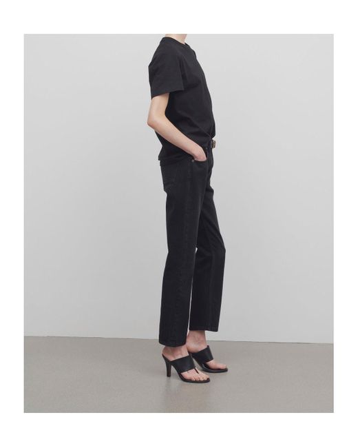 The Row Black Riaco Straight-Leg Jeans