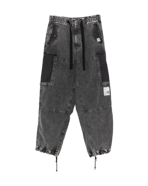 Maison Mihara Yasuhiro Gray Drawstring Cargo Pants for men