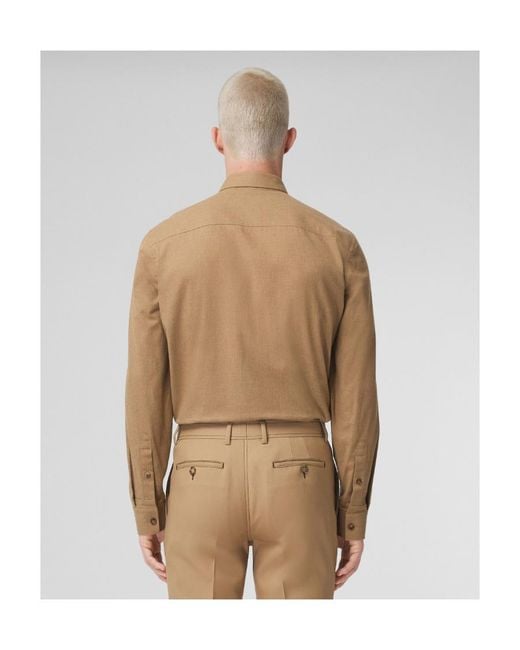 Burberry Natural Patch Pocket Long-Sleeved Shirt for men