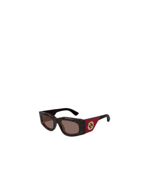 Gucci Brown Eyewear Rectangular Frame Sunglasses