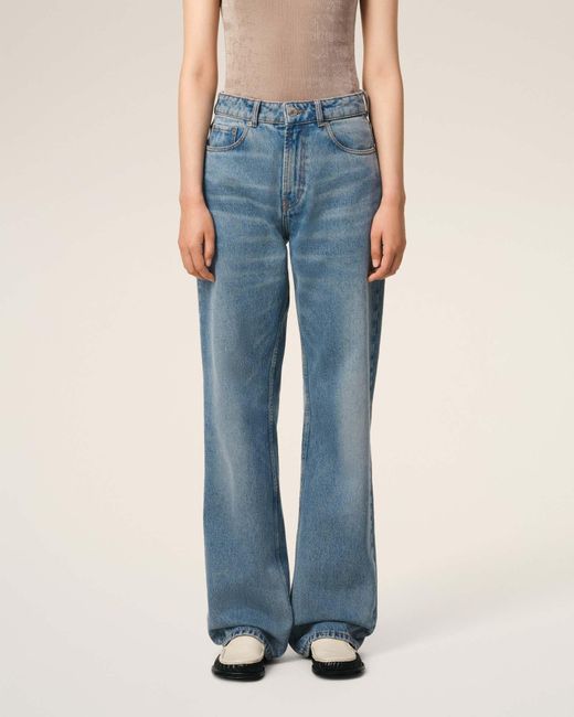 AMI Blue Large Fit Jeans