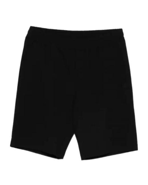 Karl Lagerfeld Black Logo-Embroidered Elasticated Shorts for men