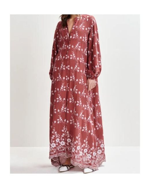 Essentiel Antwerp Red Long Sleeve Dress