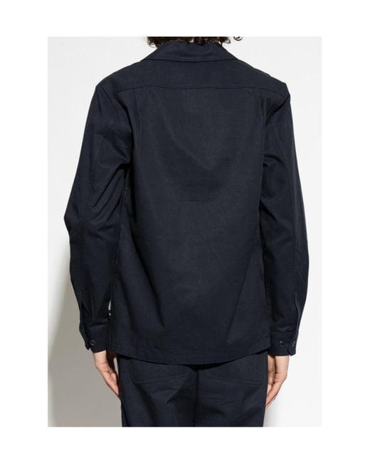 Samsøe & Samsøe Blue Sataka Button-Up Shirt Jacket for men