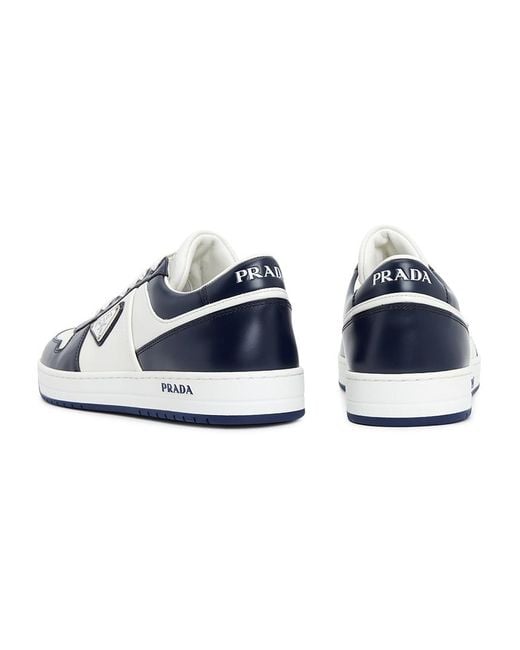 Prada Blue Downtown Lace-Up Sneakers for men