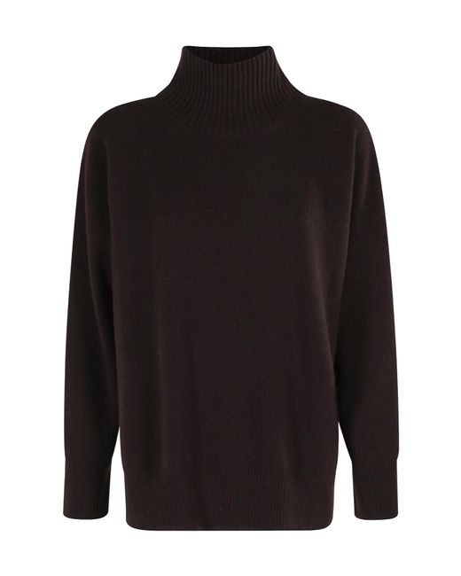 Roberto Collina Black Turtleneck Long Sleeve Sweater