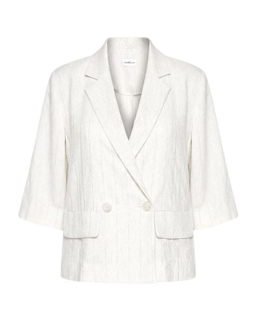 Marella White Double-Breasted Jacket