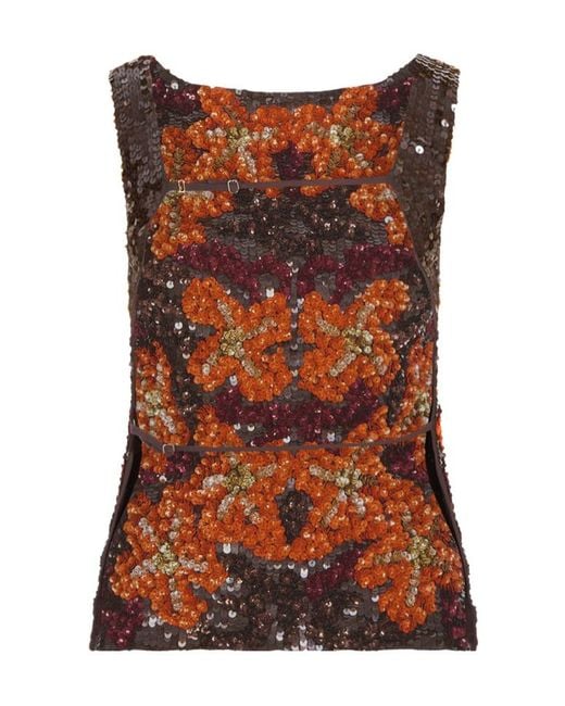 P.A.R.O.S.H. Red Sleeveless Vest