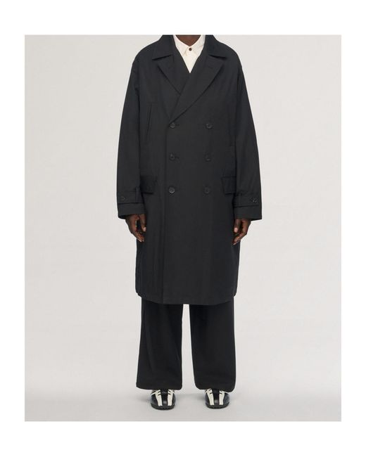 Y-3 Black Spun Twill Cabban Coat for men
