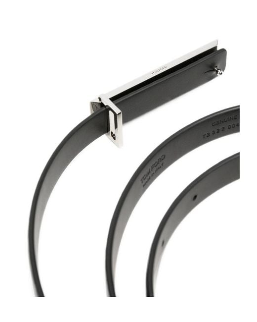 Tom Ford White Buckle Belt for men