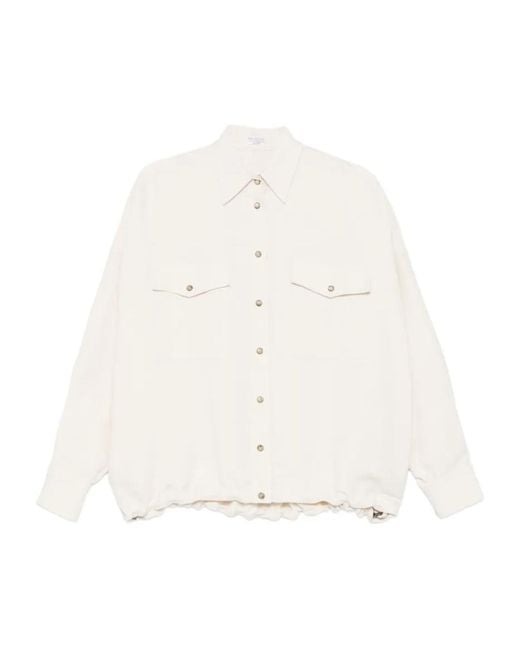 Brunello Cucinelli White Fluid Twill Shirt